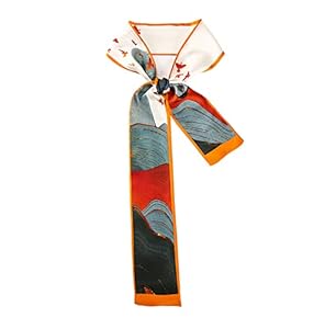 JERLA Damen Jari Seidenband Schal Abendrot