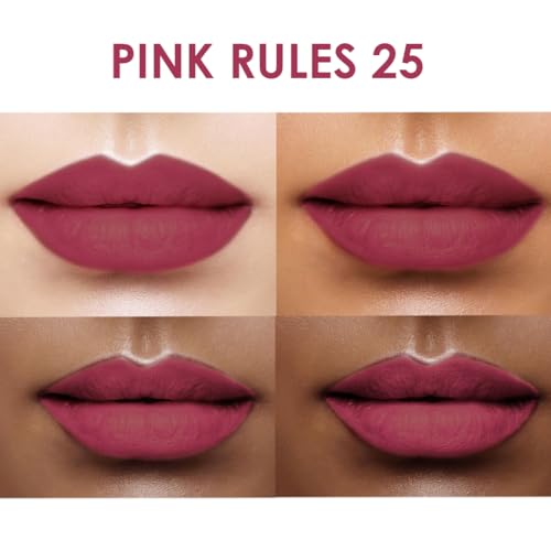 Image of One Wish Creamy Matte Lipstick Long Lasting for Women - Pink Rules Shade 25 | Full Coverage | Creamy Formula | No Flaky Lips | No Dryness | Vitamin E, Almond Oil & Shea Butter for Moisturising Lip | 8 Hrs Lasting | Smooth Finish | 3.8 gm