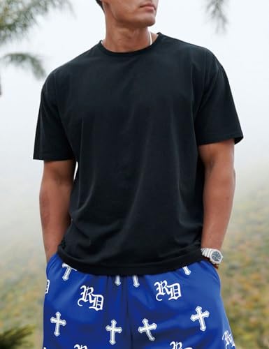 Mens Graphic Shorts 5 Inch Sports Basketball Summer Mesh Workout Running Casual Elastic Waist with Drawstring4