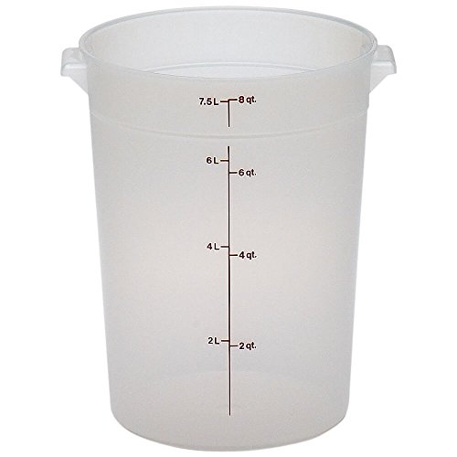 Image of Storage Container, Round, 8 Qt., 9-15 /16'' Dia. X 10-7 /8''H, Translucent, Polypropylene, Nsf (12 Pieces /Unit)