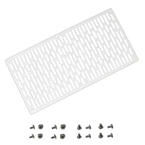 Yjcnelcr Protector de radiador de ventilador de acero galvanizado blanco para refrigeración de computadora