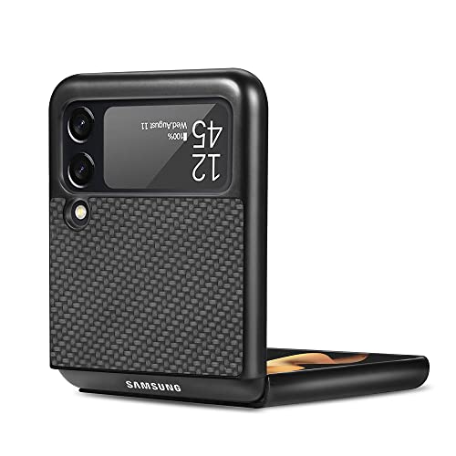 Coque Samsung Galaxy Z Flip 3 4 en fibre de carbone rigide housse kaki - 3