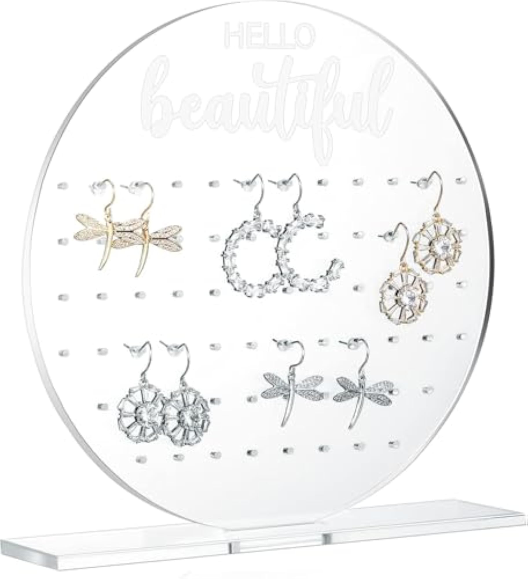 Acrylic Jewellery Display Stand Earring Holder Organizer