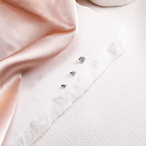 ZS 15Pcs Stainless Steel 16G Dermal Piercing Jewelry 2.5/3/4mm Diamond CZ Dermal Anchor Tops Skin Microdermal Piercing Jewelry for Men Women3