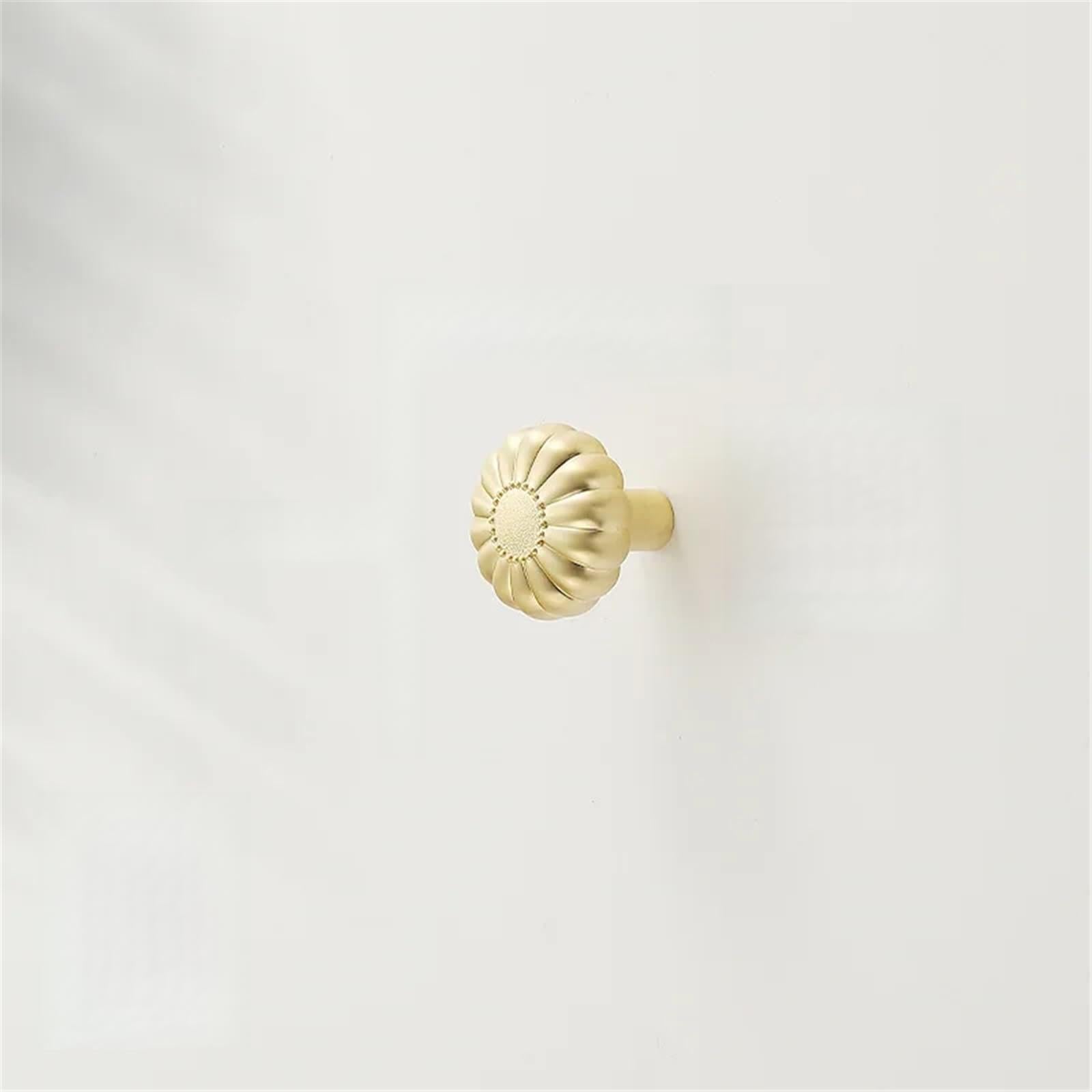 Kdhcvkz 7573-Single 1Pcs Golden Wardrobe Door Handle Copper-Finish Single-Hole Drawer Knob Solid Zinc-Alloy Cabinet Pull Furniture Hardware(7573-Single)