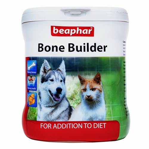 Beaphar Bone Builder Powder with Calcium | Strong Bones and Teeth | Dog and Cat Food Supplement 400 g, Pack of 1 (B003670MNE) Amazon Price History, Amazon Price Tracker