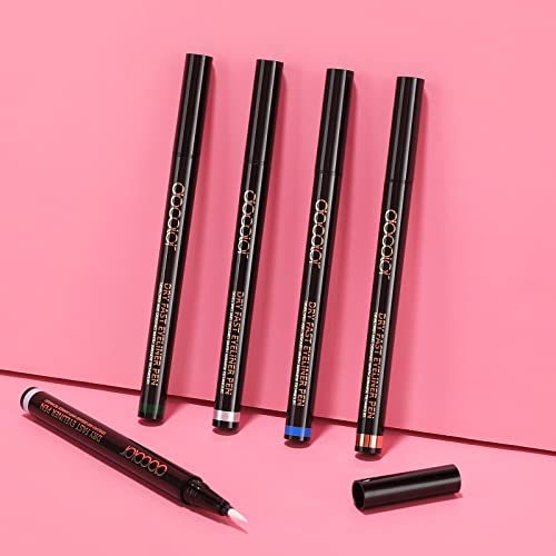 Docolor Waterproof Eyeliner Pen Longwearing With Ultra-Fine Tip Liquid Eye Liner (White) #TOP7