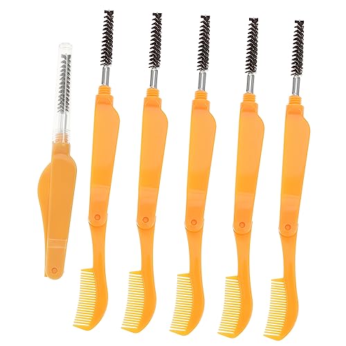 FOMIYES 6 Piezas Peine De Pestañas Plegable Latigazo Desplumador Gel Limpieza Rulos Bolígrafo Tijeras Varitas Agente De Mudanzas Transatlántico Laminación Sombra Equipo Ceja El Plastico