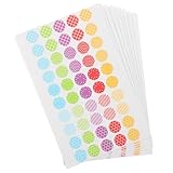 EXAOMBLE Lochverstärkungsetiketten Farbig 10 Blatt Selbstklebend Wasserfeste Lochaufkleber 13mm für Bastelarbeiten und Ordner für Papier und Notizhefte