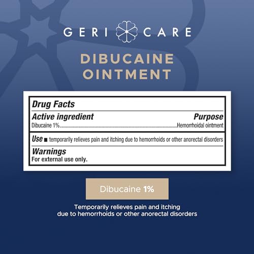 GeriCare Dibucaine Hemorroid Ointment 1% Pain-Relief Hemorrhoid Cream |Hemorroidal & Topical Analgesic| Quick Relief from Burning & Itching | Fast-Acting External Hemorrhoid Treatment 1oz (2 Pack) - Thumbnail 7