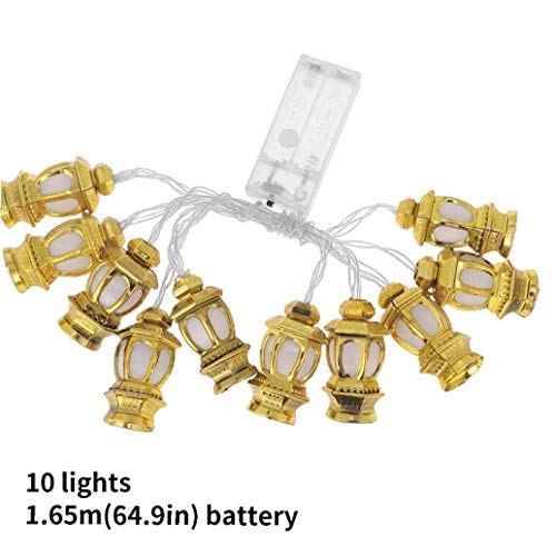 LED verlichting Kerstverlichting Ramadan Moon Star 1.65m Lights Eid Mubarak Decor Golden - Image 4