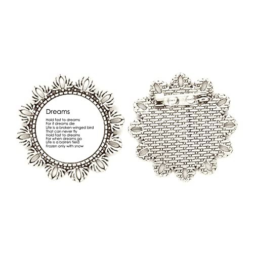 Broche de plata Poesy para lucir en solapas y bufandas diario
