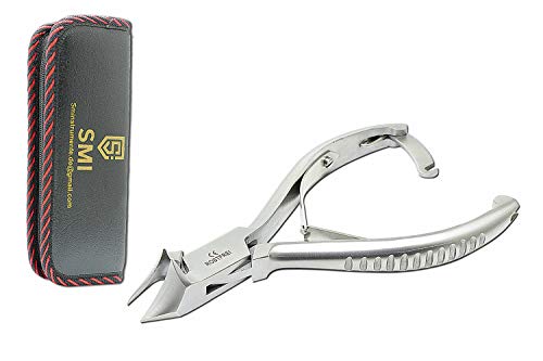 SMI - 5,5" Alicates uñas pies Cortaúñas Profesional Alicates de uñas Cortaúñas para uñas gruesas Alicates uñas encarnadas acero inoxidable de alta calidad - con bolsa