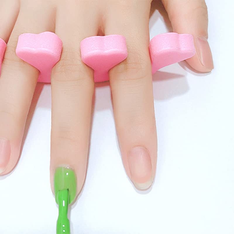 Gąbkowe Separatory Palców 100 szt., Miękkie, Elastyczne Separatory Palców u Stóp Przekładki, Idealne Do Manicure Pedicure w Domowym Salonie Do Użytku Profesjonalnego (PINK)