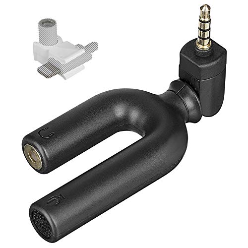 Movo MA2010 全指向性マイク iPhone、iPad、Android、その他の3.5mm TRRSジャックとライブモニタリング入力を備えたスマートフォンに対応 - 完璧なVlog、ストリーム、YouTubeマイク