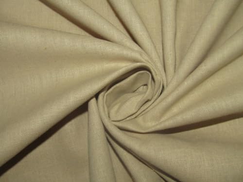 Tissu chanvre et coton beige pour nappe et décoration d'été