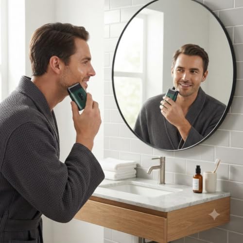 Image of Drumstone (𝐄𝐱𝐥𝐮𝐬𝐢𝐯𝐞 𝟐𝟎 𝐘𝐞𝐚𝐫𝐬 𝐰𝐚𝐫𝐫𝐚𝐧𝐭𝐲) Rechargeable Wet & Dry Electric Razor for Men, 500mAh Cordless Beard Trimmer Shaver with Precision Blades