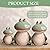 Frog Decor for Outdoor Garden Set of 3 - Cute Ceramic Frog Statues for Lawn, Pond, Patio, or Porch - Whimsical Ornaments, Funny Yard Decor, Ideal Chrismtas Gifts Decorations for Mom Grandma (Green)
