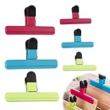 ✿【Neuartiges Design】: Unsere Lebensmittelclips verfügen über weiche rutschfeste Griffe und gerippte Zähne, um das Produkt sicher zu halten und zu verhindern, dass Ihre Lebensmittel und Früchte in die Luft gelangen.