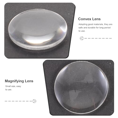 Image of 12Pcs Convex Lens, 1inch /2.5cm Diameter Convex Lens, Resin 3D Convex Lens VR Lens Film Field Mirror Magnifier, Transparent Optical Lens for Experiment and Teaching Activities