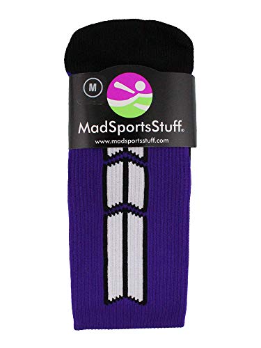 MadSportsStuff Purple Player ID Custom Number Over the Calf Socks for Softball Baseball Football Boys and Girls3