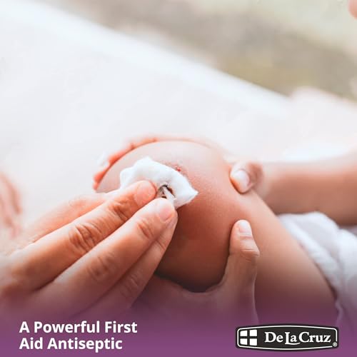 De La Cruz Gentian Violet - Violeta de Genciana 1% First Aid Antiseptic for cuts, scrapes and Burns, 2 FL OZ