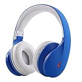 Auriculares con Bluetooth Mixcder Drip, inalámbricos, con micrófono plegable, con control de volumen, controladores de 50 mm, 20 horas de tiempo de reproducción azul