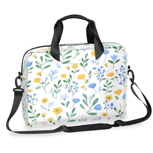 Bolso para laptop de 16 pulgadas con diseño floral acuarela