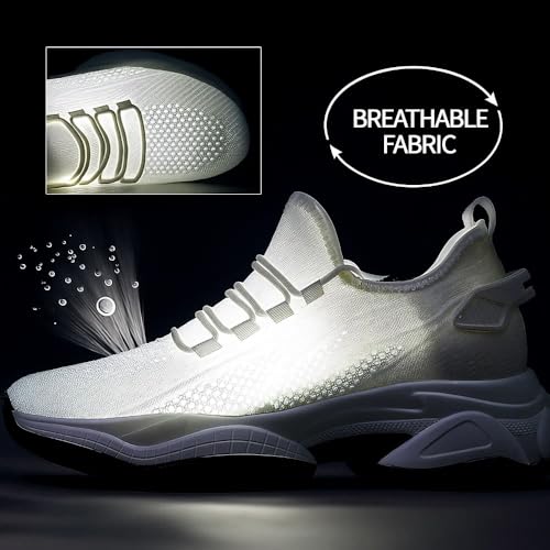 Tallure Height Increase Sneakers, 4 inch Invisible Internal Lift Cushioned Lightweight Breathable, Removable Insole for Daily Wear4