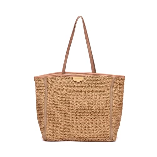 Abbacino Capazo de rafia camel Beige