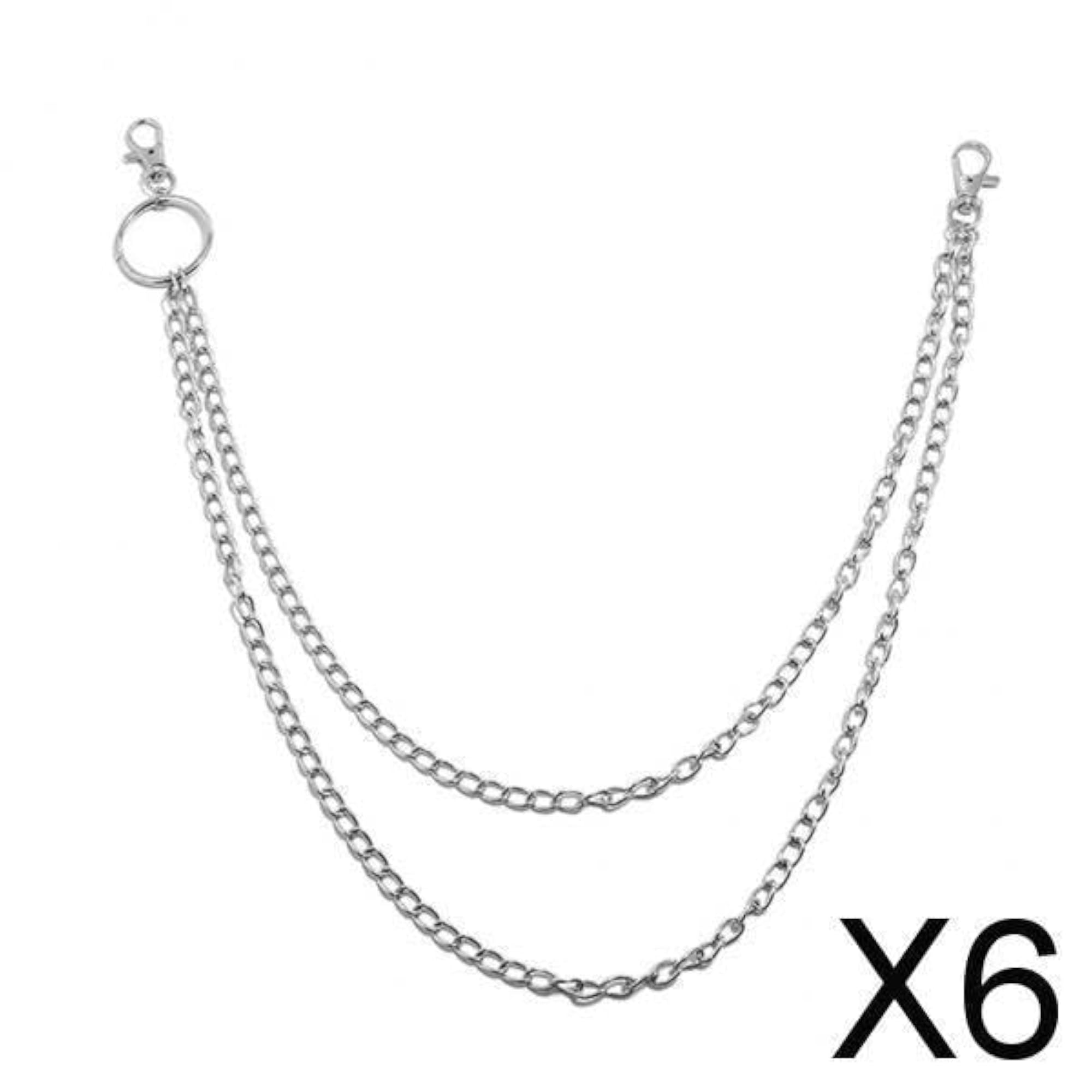 Hip Hop Punk Metal Ring Trouser Chain, Multicolour