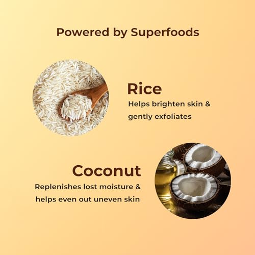 Image of Naturali Radiant Glow Body Scrub With Rice & Coconut | Improves Skin Texture | Smoothens & Softens Skin | Paraben & Mineral Oil Free | 200g