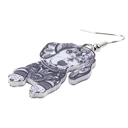 Pendientes de perro dachshund de acrílico Bonsny regalo para niñas 4
