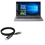 BoxWave Cable Compatible with ASUS Pro B9440 - DirectSync PD Cable (3ft) - USB-C to USB-C (100W), Type C Braided Charge and Fast Sync - Jet Black