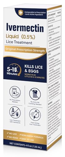 Liquid for Adults (4 Fl Oz) Lightweight Hair Fast-Apply Topical Liquid Formula for Head Lice & Egg Care