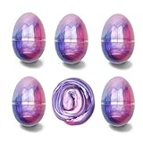 Anditoy 5 Pack Unicorn Slime Galaxy Slime Putty Eggs Fluffy Slime Stress Relief Toy for Kids Easter Basket Stuffers