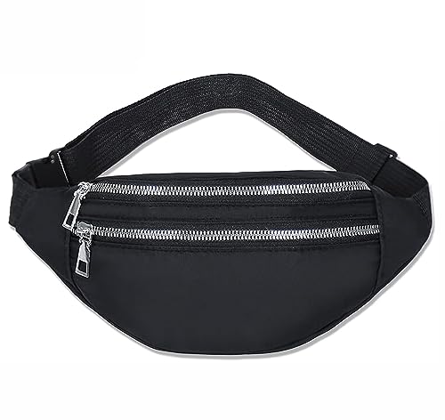 Contenuto della confezione: un grande marsupio sportivo nero con un design multi-tasca per una migliore classificazione dei diversi oggetti. Il marsupio misura 30 x 15 x 8 cm e dispone di una cerniera liscia e antiscivolo per un facile accesso e una presa forte. Il marsupio è adatto per donne e uomini di diverse dimensioni e forme, facile da rilasciare e allacciare dalla vita, puoi indossare questa cintura davanti alla vita, indietro sui fianchi o sopra la spalla.