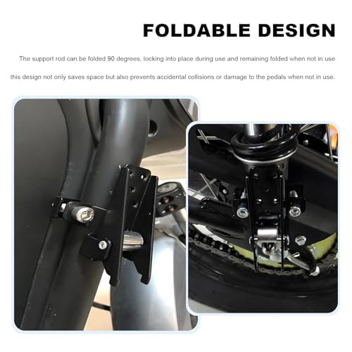 Sbulhia 2 PCS Foldable Foot Pedals for Motorcycle, Metal Clamp-On Type Bicycle Rearsets Foot Rest, Universal Folding Footpegs for Mini Bike Go Karts Scooter, Motorcycle Accessories