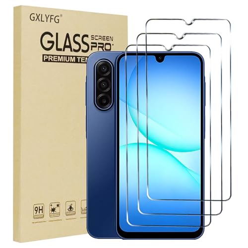 GXLYFG 3 Pack Tempered Glass Screen Protectors Compatible with Samsung Galaxy A17 5G Anti Scratch Bubble Free 9H Hardness