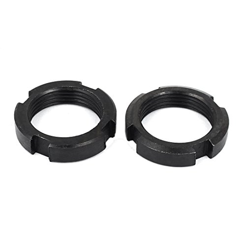 Aexit 2��M25 x 1.5mm�s�b�`�Y�f�|�a�t���ۃi�b�gDIN 1804(2 Pcs M25 x 1,5 mm Pas acier carbone ecrous ronde rainure DIN 1804