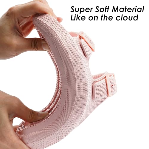 Dodow Womens Slide Sandals Adjustable Soft Cloud Comfort Slip On Flat Sandals3