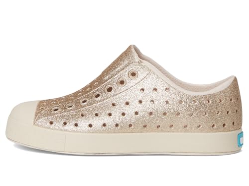 Native Shoes Unisex-Child Jefferson Bio-Bling Sneakers, Rock Salt Bling/Rock Salt Pink, 7 Toddler