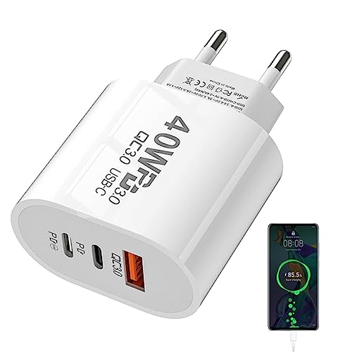 Cargador USB PD 40W, Carga Portátil Cargador PD, Adaptador de Alimentación para Ordenador Portátil Estación Carga R , Cargador RapiUSB PD