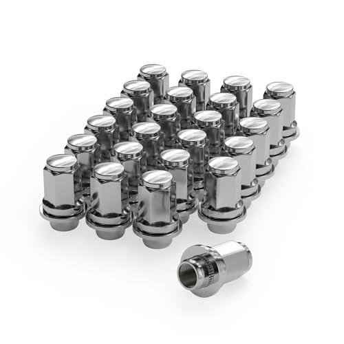 Richeer 24Pcs M12x1.5 OEM Factory Style Lug Nuts for Tacoma 4Runner FJ Cruiser GX460 GX470 Mag Washer Style 1.85 inch Tall - 13/16(21mm) Hex 12x1.5 Chrome Lug Nuts