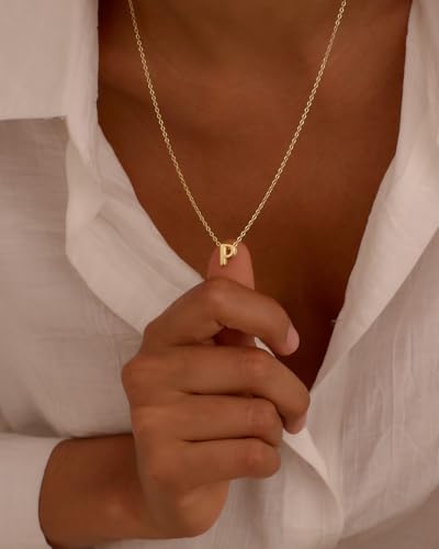 Collier initiale femme résistant à l'oxydation qui ne ternit pas sur la peau - 3