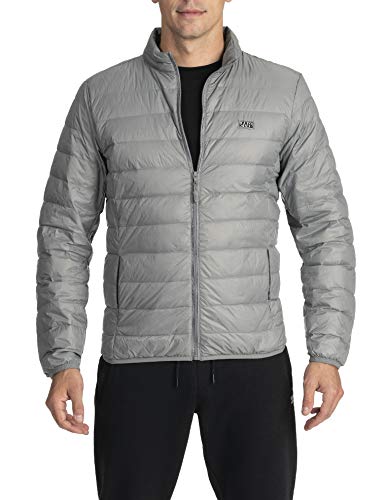 Pro Club Men's Lightweight Packable Water-Resistant Down Jacket