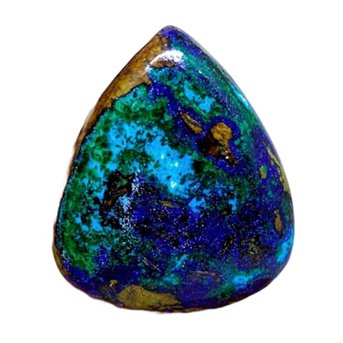 Cabochon azurite malachite poire pour fabriquer un pendentif unique en pierre naturelle DIY
