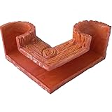idealityorigin Aquarium Cave Corner Decoration, Natural Wood-Like Fish Tank Cave Hideout for Aquarium
