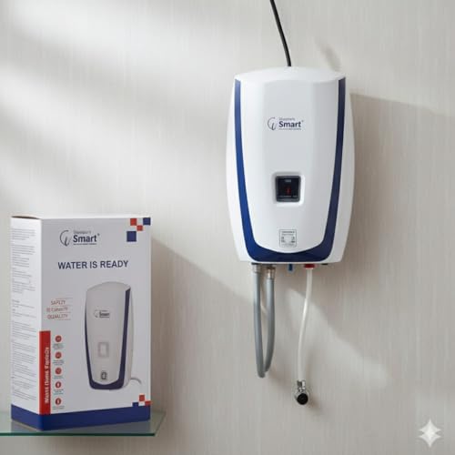 Instant Hot Water Geyser 3 Litre 3000W - Heats in Seconds! Vertical Mount, Rust Proof Design for Kitchen Sink & Bathroom, ISI Mark, Safe & Energy...