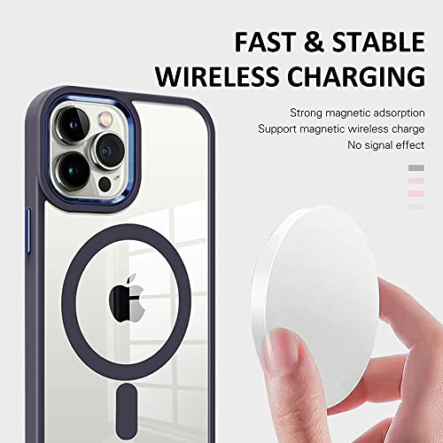 Maggie Slim Clear Magnetic Case Compatible With Magsafe Back Cover Scratch Resistant Protective Light Case For Iphone 14 Pro #TOP1